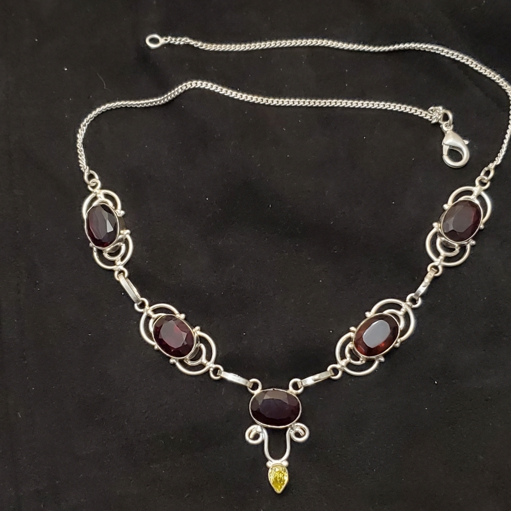 COPY - 925 Silver Semi-precious Stones Handmade Necklace
